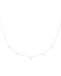 Astrid & Miyu - And Diamond Pear Charm Necklace - Lyst