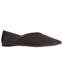 Max Mara - Suede Leather-Trim Ballet Flats - Lyst