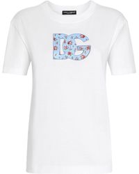 Dolce & Gabbana - Cotton Dg Millennials Appliqué T-Shirt - Lyst