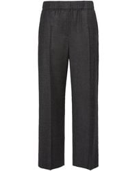 Weekend by Maxmara - Virgin Wool-Blend Elasticated Trousers - Lyst