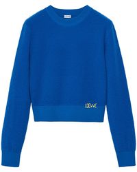 Loewe - Wool-Blend Embroidered Sweater - Lyst
