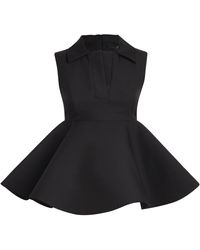 Jacquemus - Virgin Wool-Silk Spalla Peplum Top - Lyst