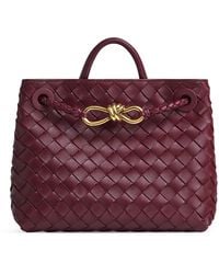 Bottega Veneta - Small Leather Andiamo Top-Handle Bag - Lyst