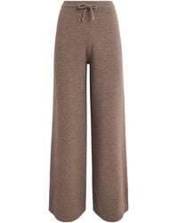 Agnona - Cashmere-Wool-Silk Wide-Leg Trousers - Lyst