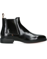 Santoni - Leather Easy-On Chelsea Boots - Lyst