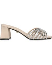 ALEVI - Satin Vittoria Block Heel Sandals 60 - Lyst