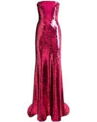 Alex Perry - Sequin Strapless Gown - Lyst