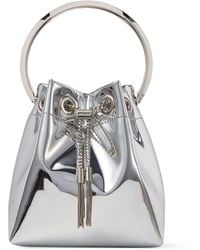 Jimmy Choo - Bon Bon Metallic Leather Top Handle Bag - Lyst