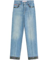 Valentino - Denim Printed Jeans - Lyst