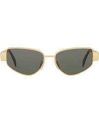 Celine - Metal Triomphe Cat Eye Sunglasses - Lyst