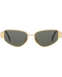Celine - Metal Triomphe Cat Eye Sunglasses - Lyst
