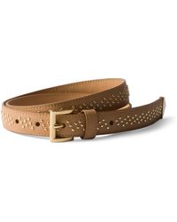 Prada - Leather Studded Belt - Lyst
