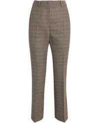 Weekend by Maxmara - Wool Check Flared Trousers - Lyst