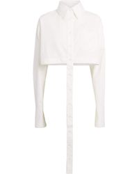 Late for Work - Cotton Deconstructed Cropped Shirt - Lyst