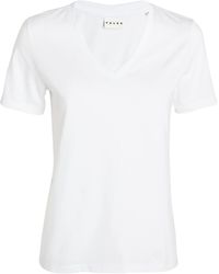 FALKE - Pima Cotton V-Neck T-Shirt - Lyst