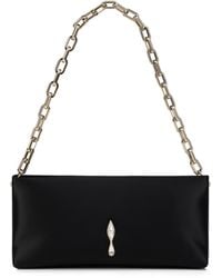Christian Louboutin - Maykimay Chain Pouch Neoprene Satin Clutch Bag - Lyst