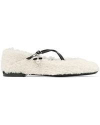 Jimmy Choo - Eleri Shearling Ballerina Flats - Lyst