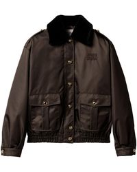 Miu Miu - Technical Gazar Bomber Jacket - Lyst