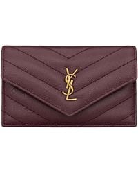 Saint Laurent - Cassandre Matelassé Envelope Wallet - Lyst