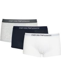 Emporio Armani - Pure Cotton Trunks (pack Of 3) - Lyst