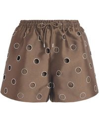 Sandro - Rhinestone Cut-Out Shorts - Lyst