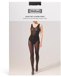 Wolford - Velvet Net Illusion Tights - Lyst