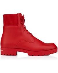 Christian Louboutin - Trapman Leather Lace-Up Boots - Lyst