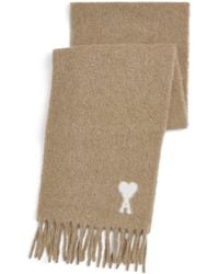 Ami Paris - Alpaca-Blend Ami De Coeur Scarf - Lyst