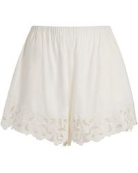 Camilla & Marc - Linen-Blend Chara Embroidered Shorts - Lyst