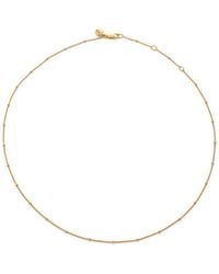 Monica Vinader - Vermeil Beaded Chain Necklace - Lyst