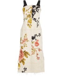 Erdem - Embroidered Floral Midi Dress - Lyst