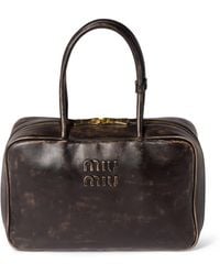 Miu Miu - Nappa Leather Beau Top-Handle Bag - Lyst