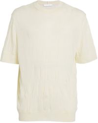 Helmut Lang - Wool Crinkled T-shirt - Lyst