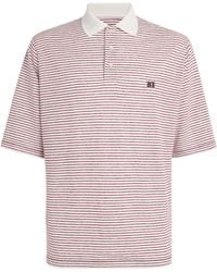 Wales Bonner - Linen-Cotton Stripe Bask Polo Shirt - Lyst
