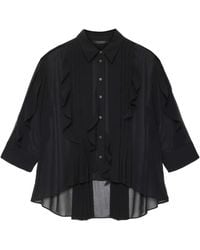 AllSaints - Chiffon Frill-Trim Minna Shirt - Lyst