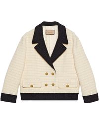 Gucci - Tweed Double-breasted Jacket - Lyst