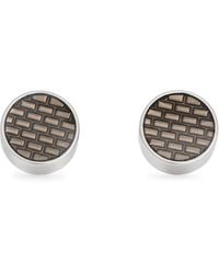 Tateossian - Rhodium-Plated Brick Cufflinks - Lyst