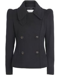 7 For All Mankind - Wool-Blend Double-Breasted Fitted Blazer - Lyst