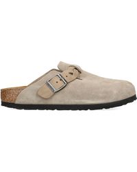 Birkenstock - Suede Braid Boston Sandals - Lyst
