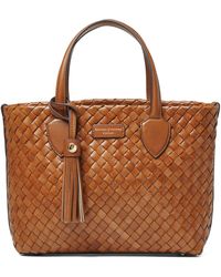 Aspinal of London - Small Woven Leather London Tote Bag - Lyst