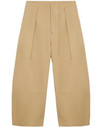 Loewe - Cotton Utility Cropped Trousers - Lyst