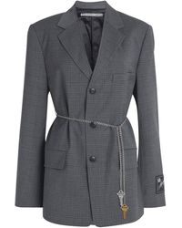 Alexander Wang - Wool-Blend Chain-Detail Blazer - Lyst