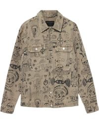 AllSaints - Organic Cotton Printed Sherb Jacket - Lyst