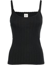 Leset - Classic Pointelle Tank Top - Lyst