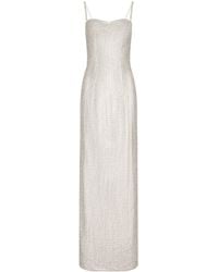 Dolce & Gabbana - Kim Dolce&Gabbana Crystal Mesh Slip Dress - Lyst