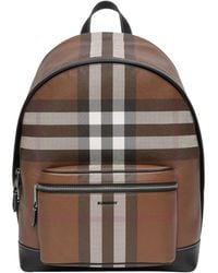 Burberry - Check Backpack - Lyst