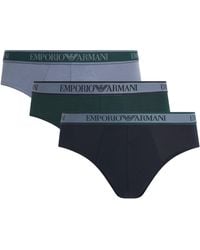 Emporio Armani - Stretch-Cotton Core Logo Briefs - Lyst