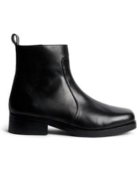 Studio Nicholson - Leather Square-Toe Boots - Lyst