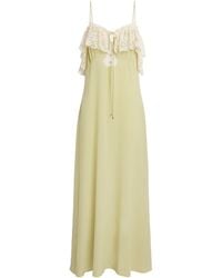 Chloé - Silk Lace-Trim Maxi Dress - Lyst