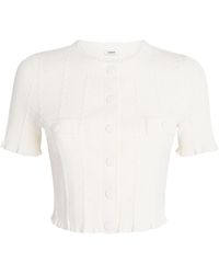 Sandro - Cable-Knit Cropped Cardigan - Lyst